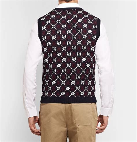 gucci sweater vest men's